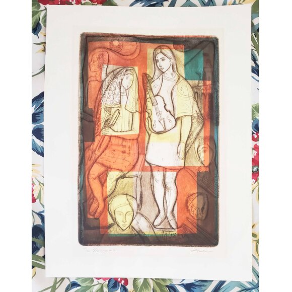 Irving Amen Vintage  Music #2 Wall Art Print 124/200 Signed - Picture 2 of 8